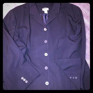 Plus size Navy blue suit jacket